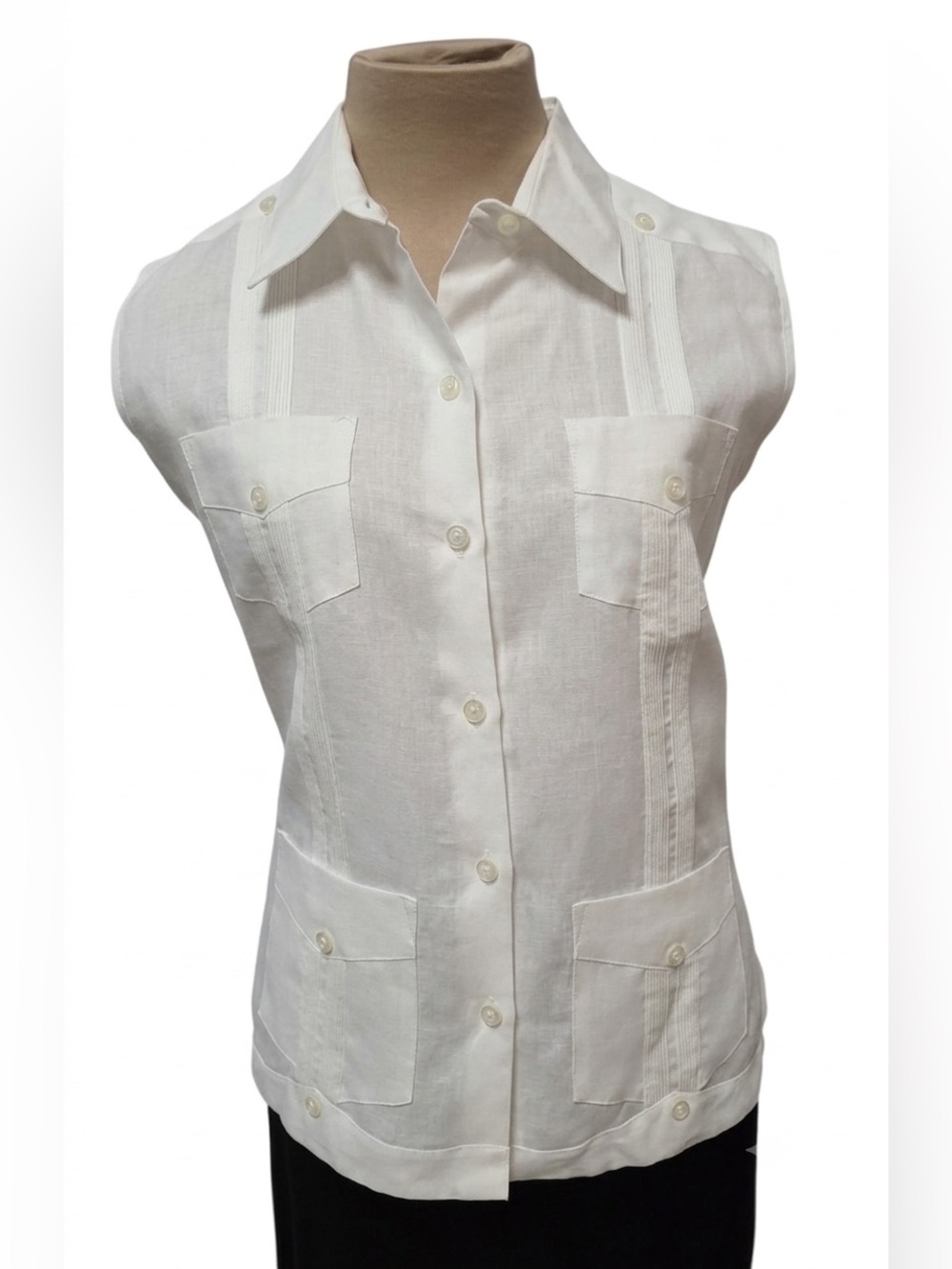 Vintage Woman’s White Linen Shirt